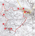 Mappa Sentiero dellle  Proccessioni Campestri